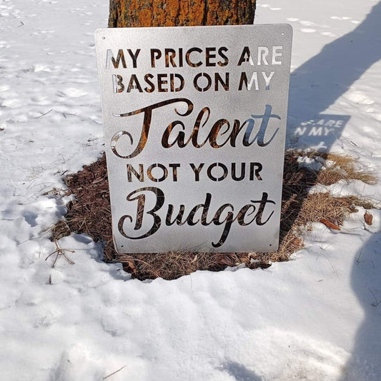 Budget/ Talent Sign