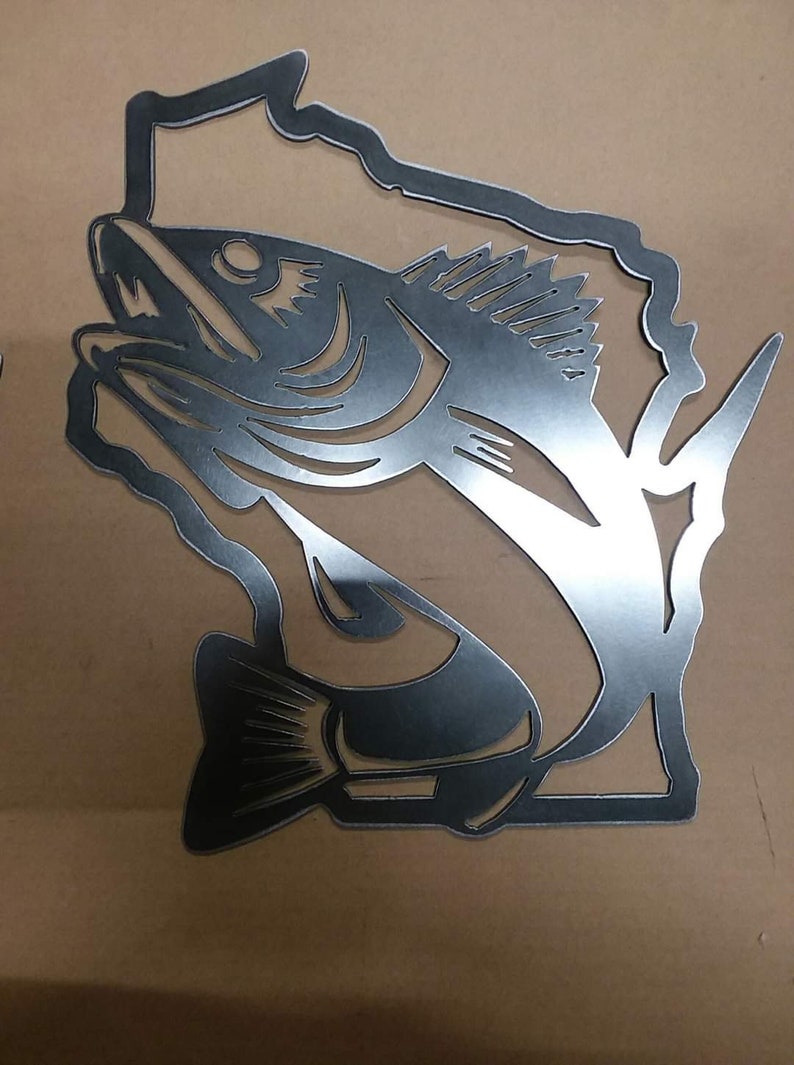 Wisconsin Walleye Outline – Black Betty Plasma Cutting LLC.